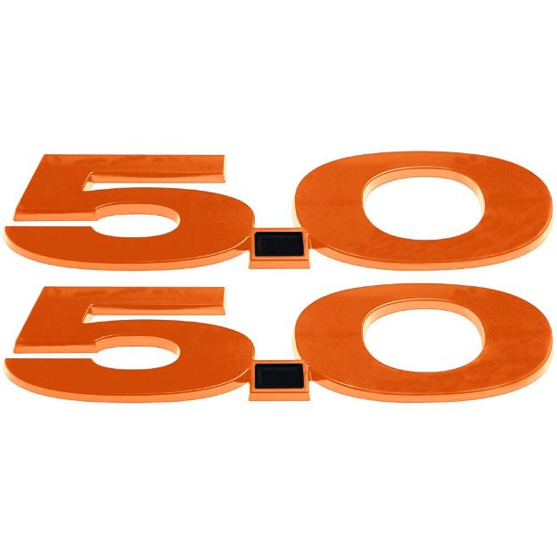 Picture of 2005-2023 Ford Mustang Custom Painted 5.0 Emblem W/Carbon Flash Metallic Accent Vinyl Dot - Pair