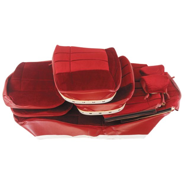 Picture of 1990-1992 Ford Mustang FRT/RR UPHOLSTERY CLOTH SCARLET RED