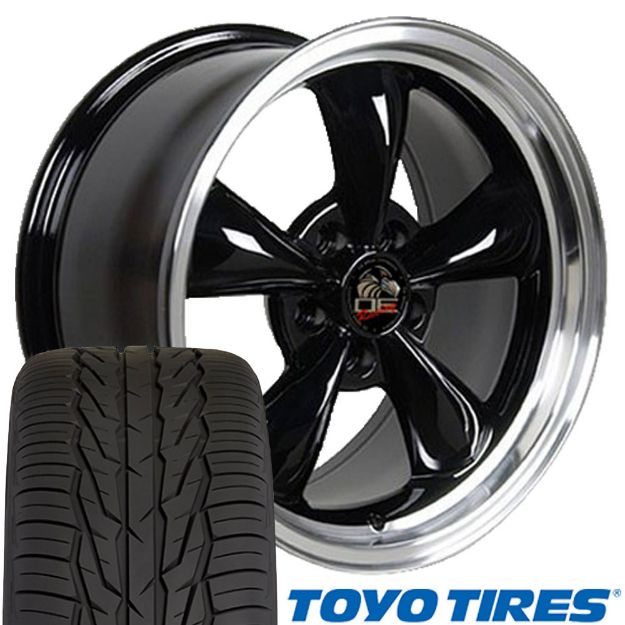 Picture of 1979-2004 Ford Mustang Mounted Tire & Wheel Package - 17" Bullitt Style - Black W/Extensa HP Tires