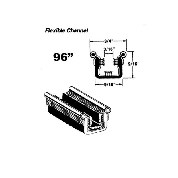 Picture of Metro Flexible window channel For Chrysler 300 1955-1956, Imperial 1955-1956; WC 10-96