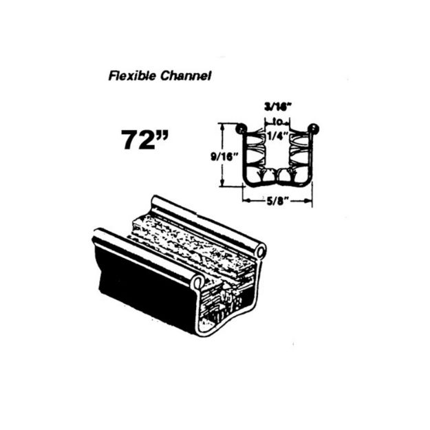 Picture of Metro Flexible glass-run channel For Cadillac DeVille, Eldorado 1953-1960; WC 11-72
