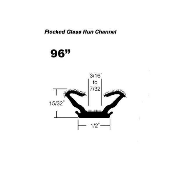 Picture of Metro Flocked Window Channel For Ford Fairlane, Falcon , Ranchero 1966-1967; WC 21-96