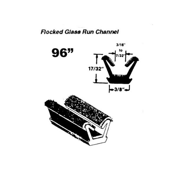 Picture of Metro Flocked Glass Run Channel - 96" Piece; WC 16-96
