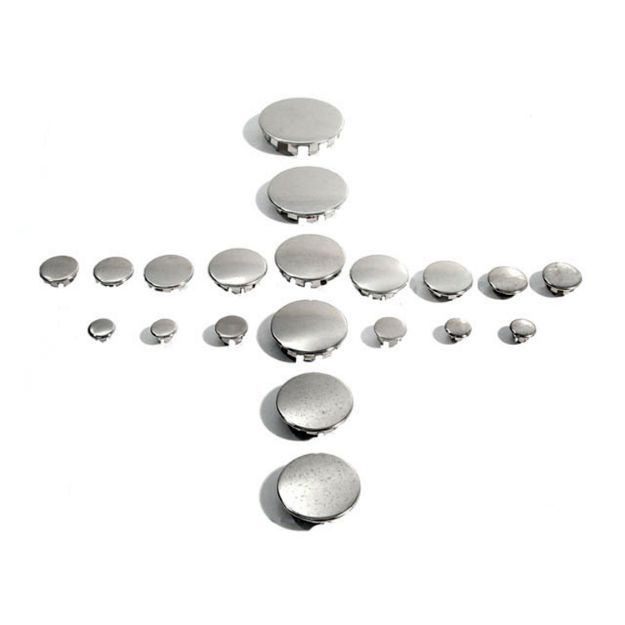 Picture of Metro Chrome Flush Mount Hole Plugs 1/4" Hole Size (Metro p/n WF 1000-A); PK 610