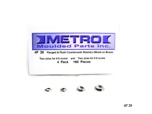Picture of Metro Trimming Washers - Nickel on Brass, 160-Piece Set, #6 & #8 Screws; 4P 28