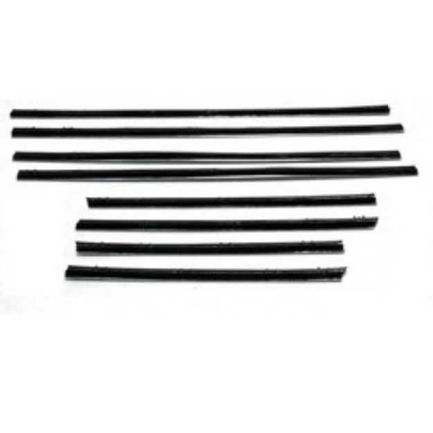 Picture of Metro Window Sweeper kit. Fits 63-66 Dodge Dart Convertible . 8 pc