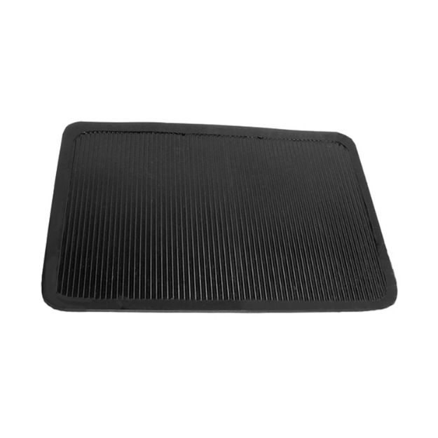 Picture of Metro Small Mat 8-1/4" wide X 5-3/4" long, Black Rubber, 1/8" Thickness; RM 4
