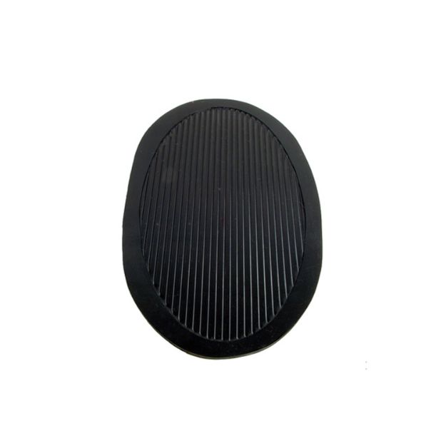 Picture of Metro Small Mat 3-3/4" wide X 6-1/2" long, Oval, 1/8" Thickness, Black Rubber; RM 8