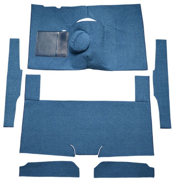 Picture of 1960-1965 Mercury Comet 2DR Sedan 4spd Bench Seat 6 Cylinder Cut & Sewn Loop Carpet Flooring 01 Black