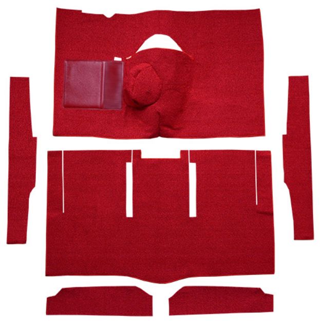 Picture of 1963-1965 Mercury Comet 2DR Hardtop 4spd Bucket Seat 8 Cylinder Loop Carpet Flooring 01 Black