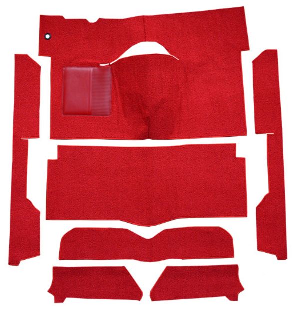 Picture of 1963-1965 Mercury Comet 2DR Convertible Auto Bench Seat Cut & Sewn Loop Carpet Flooring 01 Black