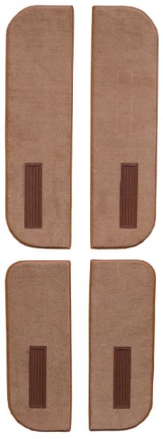 Picture of 1979-1980 GMC K2500 Suburban Door Panel Inserts on Cardboard w/Vents 4pc Cutpile Carpet Flooring 801 Black