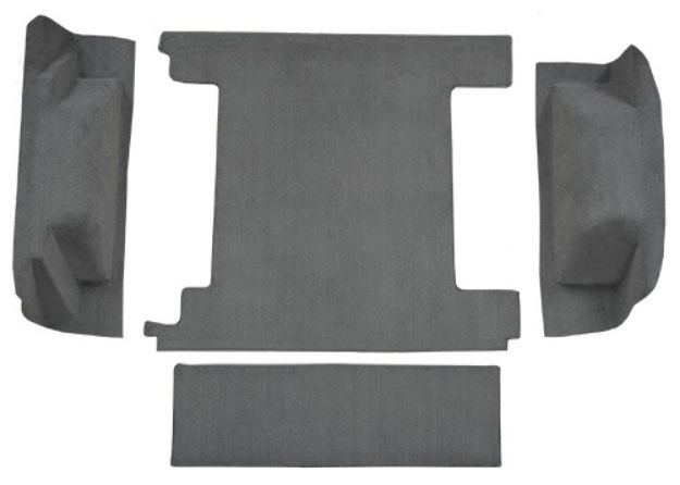 Picture of 1974-1976 Ford Bronco 2 Gas Tanks without Tailgate Lock Cargo Area Cutpile Carpet Flooring 801 Black