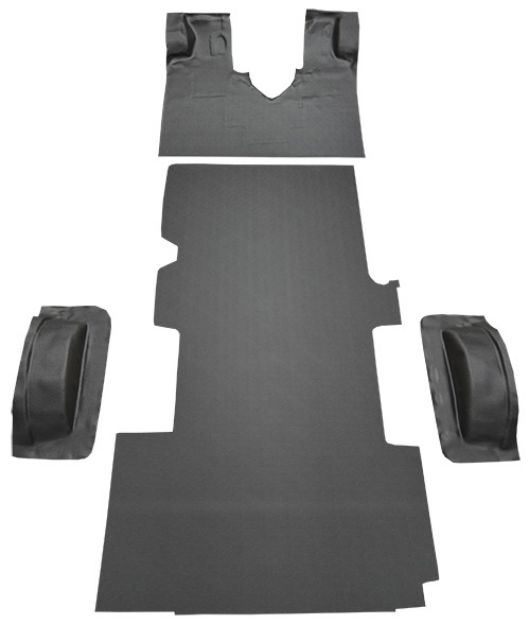 Picture of 1999-2014 Ford E-350 Super Duty Ext Van Fits Gas or Diesel Complete Vinyl Carpet Flooring #16 Black