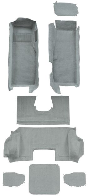 Picture of 1999-2000 Chevrolet Corvette Hardtop Cutpile Mass Carpet Flooring 801 Black