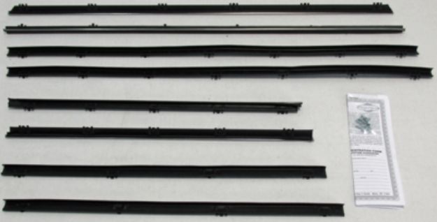 Picture of 1964-65 Buick Special 4 Door Sedan Authentic Window Felts Whiskers Kit (8pcs)