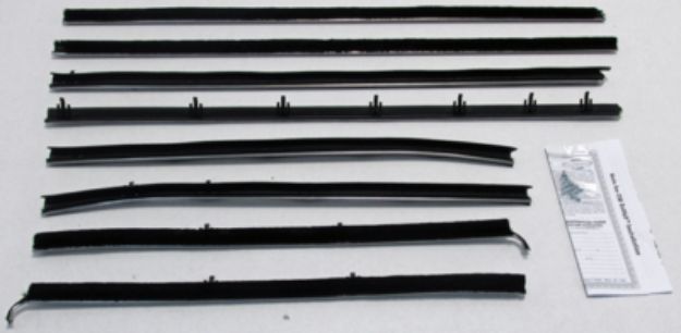 Picture of 1966-67 Buick Special 2 Door Sedan Authentic Window Felts Whiskers Kit (8pcs)