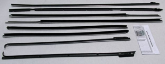 Picture of 1967-68 Lesabre 2 Door Hardtop W/O Reveal Molding Authentic Window Felts Whiskers Kit (8pcs)