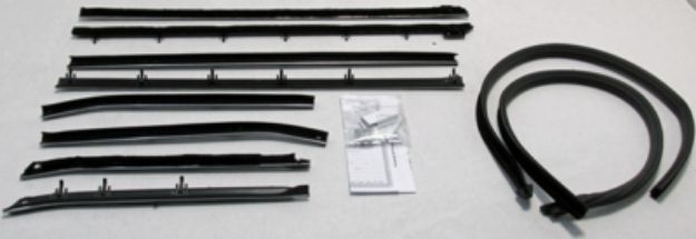 Picture of 1967 Camaro Coupe Superkit Authentic Window Felts Whiskers Kit & Glass Run Set (10pcs)