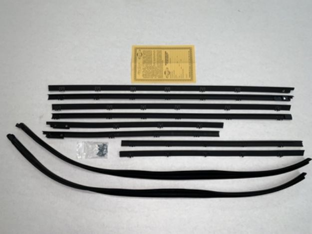 Picture of 1964 Chevelle Coupe Superkit Authentic Window Felts Whiskers Kit & Glass Run Set (10pcs)