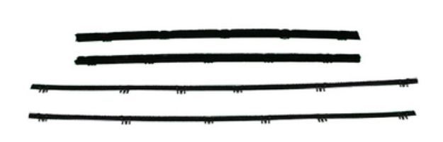 Picture of 1965 Chevelle 2 Door Coupe Inners Only Authentic Window Felts Whiskers Kit (4pcs)