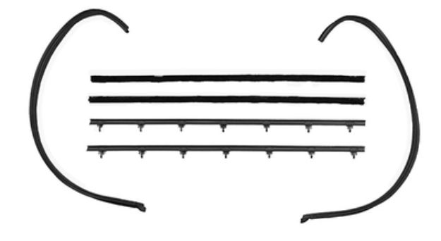 Picture of 1966-67 El Camino & 2 Door Wagon Superkit Authentic Window Felts Whiskers Kit & Glass Run Set (6pcs)