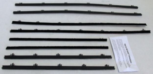 Picture of 1966-67 Chevelle 4 Door Sedan Replacement Window Felts Whiskers Kit (8pcs)