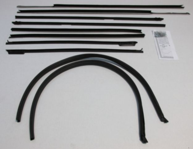 Picture of 1966 Impala 2 Door Hardtop Superkit Authentic Window Felts Whiskers Kit & Glass Run Set