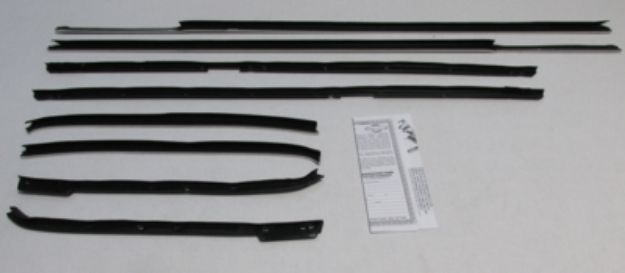 Picture of 1966 Caprice Custom Hardtop Superkit Authentic Window Felts Whiskers Kit & Glass Run Set