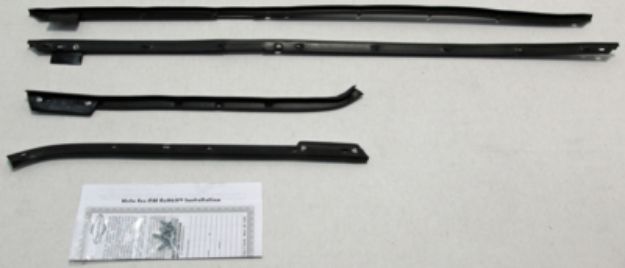 Picture of 1967 Caprice 2 Door Hardtop Outers Only Authentic Window Felts Whiskers Kit (4pcs)