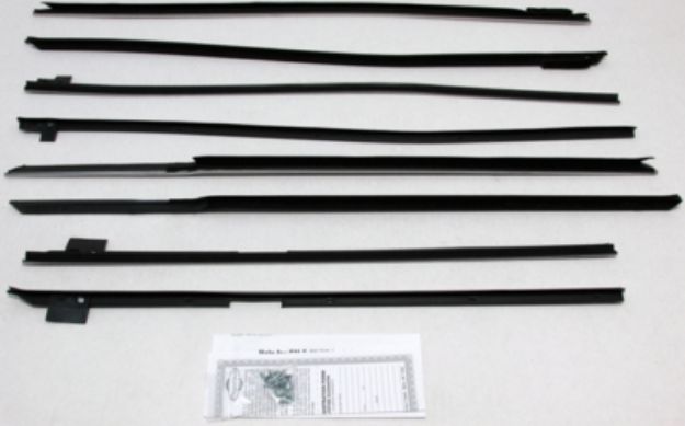 Picture of 1967-68 Impala 4 Door Hardtop Authentic Window Felts Whiskers Kit (8pcs)