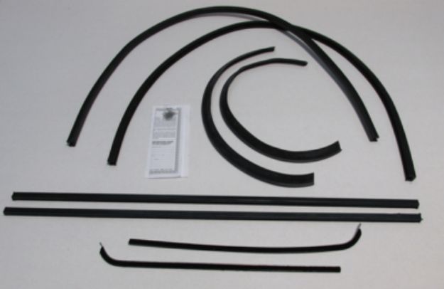 Picture of 1951-55 First G.M. Truck Superkit Authentic Window Felts Whiskers Kit, Division Bars, & Upper Channels (8pcs)