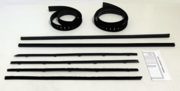 Picture of 1967-72 G.M. Truck Superkit Authentic Window Felts Whiskers Kit, Division Bars, & Upper Channels (8pcs)