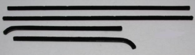 Picture of 1966-67 Nova & Chevy II 2 Door Hardtop Outers Only Authentic Window Felts Whiskers Kit (4pcs)