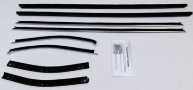 Picture of 1969-72 Cutlass Supreme Notchback With Reveal Molding 2 Door Hardtop Authentic Window Felts Whiskers Kit (8pcs)