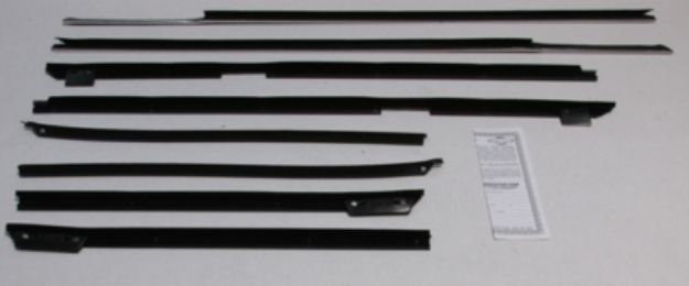 Picture of 1967-68 Bonneville, Catalina, and Parisienne Convertible Authentic Window Felts Whiskers Kit (8pcs)