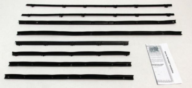 Picture of 1964 GTO & Lemans 2 Door Sedan Authentic Window Felts Whiskers Kit (8pcs)