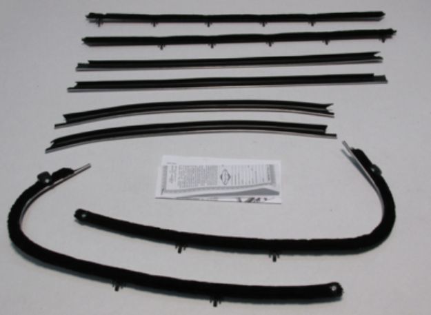 Picture of 1968 GTO & Lemans Hardtop Authentic Window Felts Whiskers Kit (8pcs)