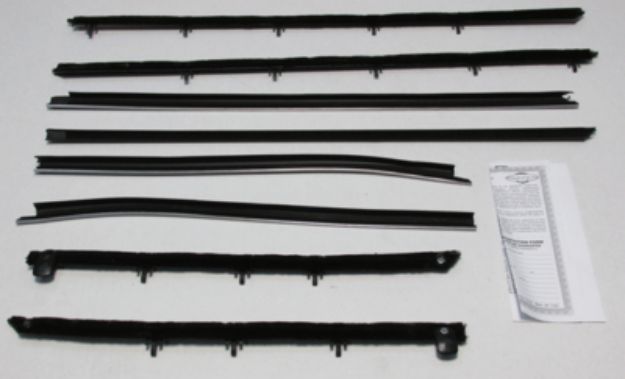 Picture of 1968 GTO & Lemans Convertible Authentic Window Felts Whiskers Kit (8pcs)