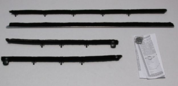 Picture of 1968 GTO & Lemans Convertible Outers Only Authentic Window Felts Whiskers Kit (4pcs)