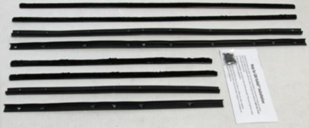 Picture of 1965 GTO & Lemans 2 Door Sedan Replacement Window Felts Whiskers Kit (8pcs)