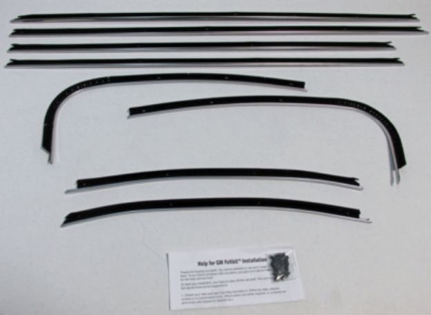 Picture of 1969-72 GTO & Lemans 2 Door Hardtop Replacement Window Felts Whiskers Kit (8pcs)