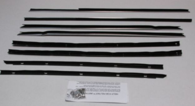 Picture of 1965-66 Full-Size 4 Door Sedan and Wagon Authentic Window Felts Whiskers Kit (8pcs)