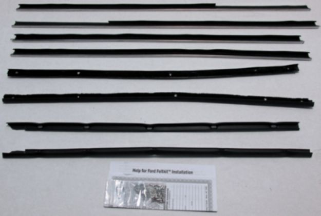 Picture of 1967-68 Full-Size 4 Door Hardtop Authentic Window Felts Whiskers Kit (8pcs)