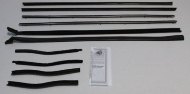 Picture of 1967-68 Mustang Coupe Deluxe Authentic Window Felts Whiskers Kit (10pcs)