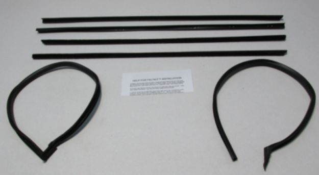 Picture of 1967-68 Mustang Fastback Deluxe Authentic Window Felts Whiskers Kit (6pcs)
