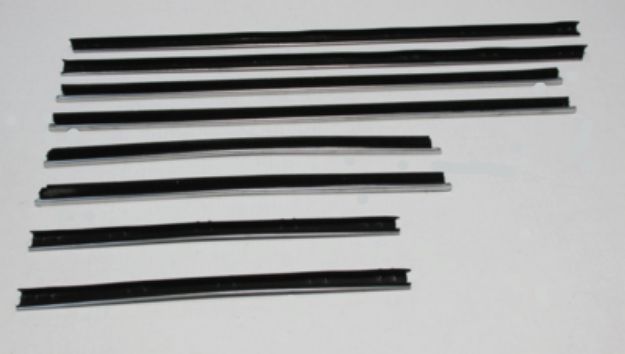 Picture of 1968 Dodge B-Body Convertible Authentic Window Felts Whiskers Kit (8pcs)