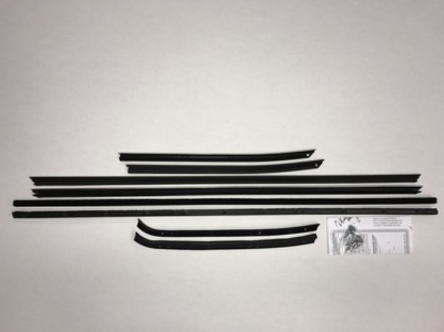 Picture of 1968 Grand Prix 2 Door Hardtop Authentic Window Felts Whiskers Kit (8pcs)