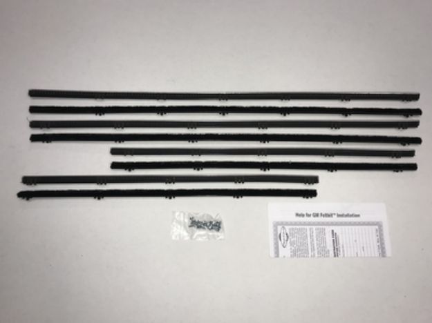 Picture of 1965-69 Corvair 4 Door Sedan with Stainless Bead Authentic Window Felts Whiskers Kit (8pcs)
