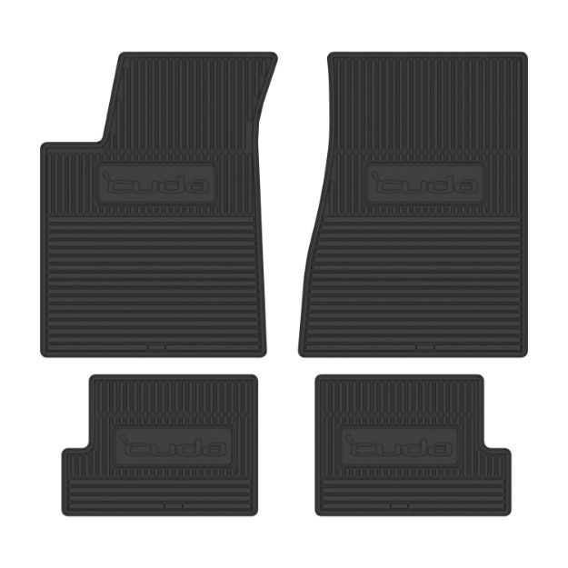 Picture of 1970-1974 Plymouth Barracuda 'Cuda Next Generation Custom Vintage Rubber Floor Mats Package